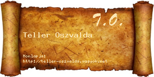 Teller Oszvalda névjegykártya